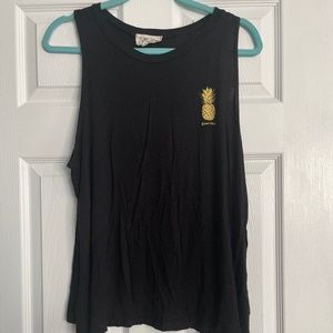 French Pastry Pineapple sleeveless shirt: Size XL